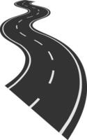 Long, winding road stretching into the distance, symbolizing journeys and adventures while inviting thoughts of travel and the unknown future waiting ahead vector
