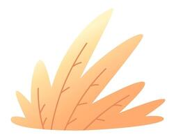 Gradient colors blend seamlessly in this stylized depiction of a grass tuft, offering a fresh and natural aesthetic perfect for various design applications vector