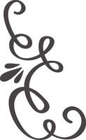 Hand drawn flourish creating a decorative element, enhancing invitations, stationery, and various design projects with its elegant curves and artistic flair vector