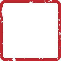 Bold red border with grunge texture surrounds a blank white area, creating a striking frame for text or design elements, perfect for adding a vintage or distressed touch vector