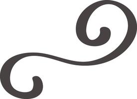 Hand drawn swirl design adds a touch of elegance and sophistication, creating a visual sense of movement and grace with its flowing lines and intricate curves vector