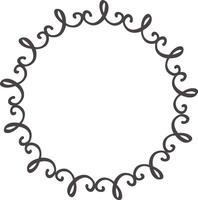 Round frame with swirling, decorative lines creating an elegant and ornate border, perfect for invitations, announcements, or other graphic design projects vector