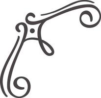 Hand drawn flourish corner adds a touch of elegance and sophistication, creating a visually appealing design element for various projects and enhancing overall aesthetic vector