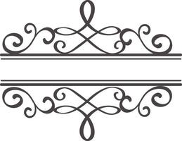 Elegant double horizontal divider featuring delicate flourishes, creating a refined frame ideal for invitations, announcements, or designs needing classic charm vector