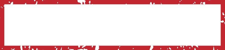 Wide grunge style red border framing an empty white rectangular area, creating a versatile banner or header background filled with ample copy space for various communications vector