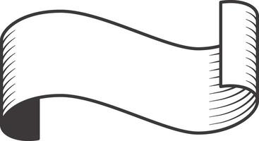 Classic waving ribbon banner with copy space providing an elegant backdrop for titles, messages, or announcements, suitable for various design and branding purposes vector