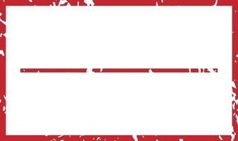 Red grunge rectangular rubber stamp frame featuring a horizontal line that divides the empty space, creating a distinctive vintage design element perfect for various graphic projects vector