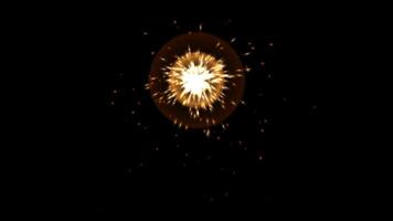 fogos de artifício explosões em uma Preto fundo. abstrato animação. video