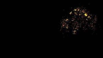 festivo fogos de artifício. Preto fundo. livre espaço dentro a quadro. abstrato animação. video