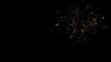 Festive fireworks. Black background. Free space in the frame. Abstract animation. video