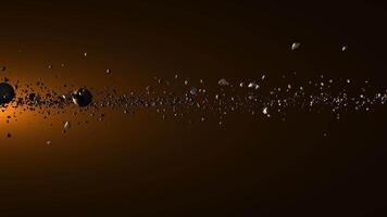 The process of formation of the solar system. Flying rocks and half-formed planets. Abstract animation. video