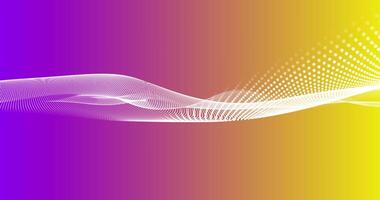 A waving trail of particles on a gradient background. Abstract fabric in the wind. video