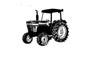Animation forms a sketch of a tractor icon video
