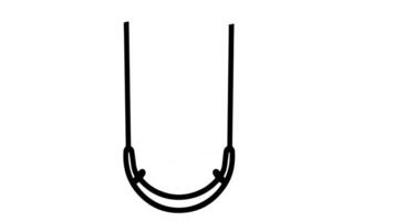 Animation forms a sketch of a swing person icon video