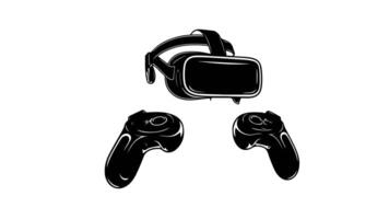 Animation forms a sketch of a virtual reality icon video