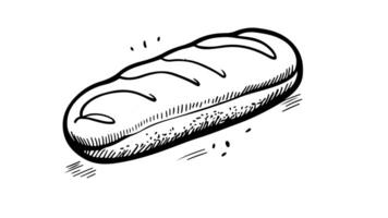 Animation forms a sketch of the Baget bread icon video