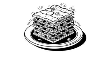 Animation forms a sketch of the Baklava bread icon video