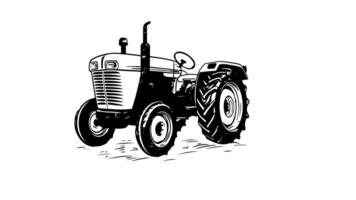Animation forms a sketch of a tractor icon video