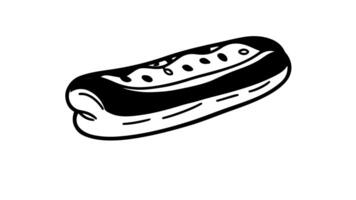 Animation forms a sketch of the Baget bread icon video
