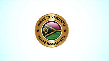 Made In Vanuatu Badge Design Animation video