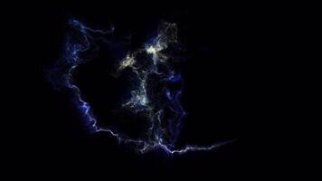 Mystical vision. The image of a deity from different religions appears in the sky and crumbles into particles video