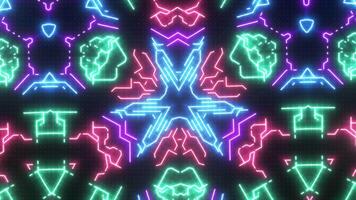Digital neon technology circuit artificial intelligence electronic board cyber background. video