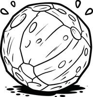 A cartoon soccer ball with a hole in it vector