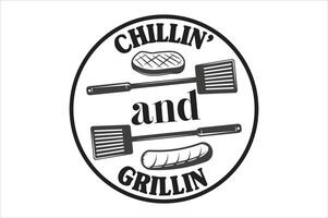chillin and grillin vector