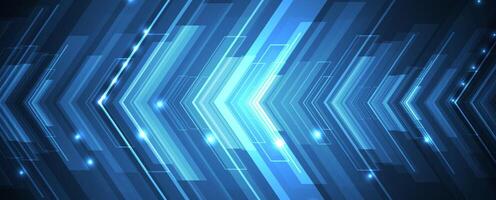 Abstract blue background with glowing lines vector