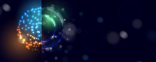 abstract background with glowing dots and lines vector