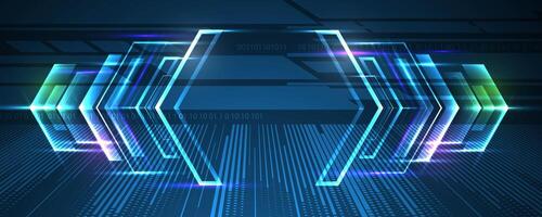Abstract futuristic background with glowing lines vector
