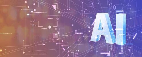 Ai and ai technology in the background vector