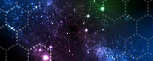 Abstract background with many lines and dots vector