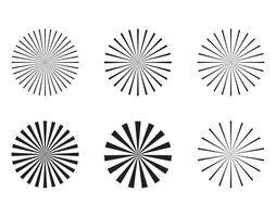 Sunburst icon collection. Sunburst element. Radial stripes background. Retro sunburst design, vector