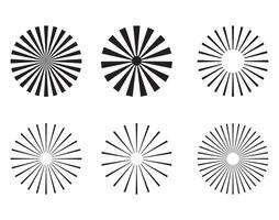 Sunburst icon collection. Retro sunburst design, Sunburst element. Radial stripes background. vector