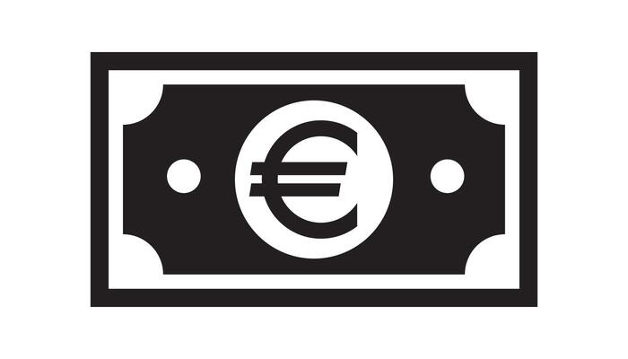 European euro currency or euro symbol, euro symbol design for mobile app, ui, web,