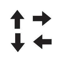 Collection of arrows, direction indicators, movement, for the web, Up, down, left, right direction. vector