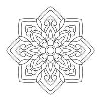 Mystical Attractive Mandala Coloring Book Page, file vector