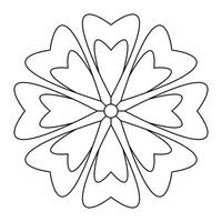 Easy mandalas for relaxation, meditation coloring, file vector