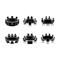 Meeting Table Icon Graphic Design for Office and Business Use vector