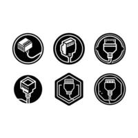 Ethernet Icon - High-Quality Digital Graphics Design File for Networks and Connectivity vector
