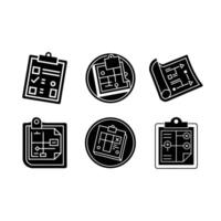 Plan Outline Icon Minimalist Graphic Design File for Creative Projects vector