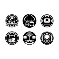LAN Icon Design for Network and Technology Graphics vector
