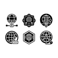 IP Address Icon - Graphic Design for Websites and Apps vector