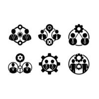 Collaboration Icon - Graphic Design File for Teamwork and Partnership vector