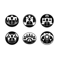 Conference Call Icon - Professional Graphics Design for Digital Communication vector