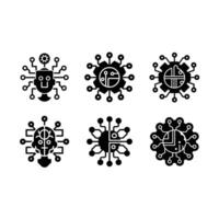 Machine Learning Graphic Design - AI, Data, and Tech Illustration vector