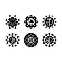 Machine Learning Icon - Graphic Design File for AI, Technology, and Data Science vector