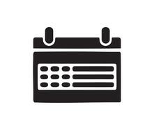 Calendar Silhouette, Clean and Simple Icon for Time Management vector