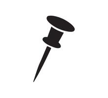 Office Board Pin Silhouette, Clean and Simple Design vector